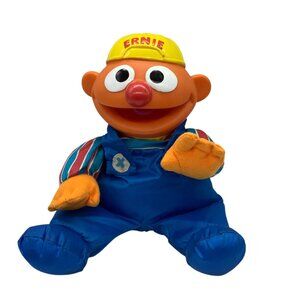 Vtg 1995 Tyco‎ Tumbling Ernie Plush Doll 12” Sesame Street Toy Jim Henson
